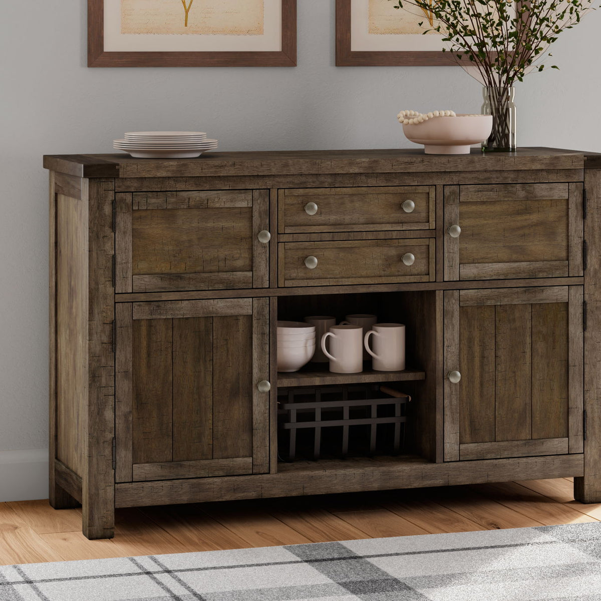 Moriville - Dining Room Server - Grayish Brown