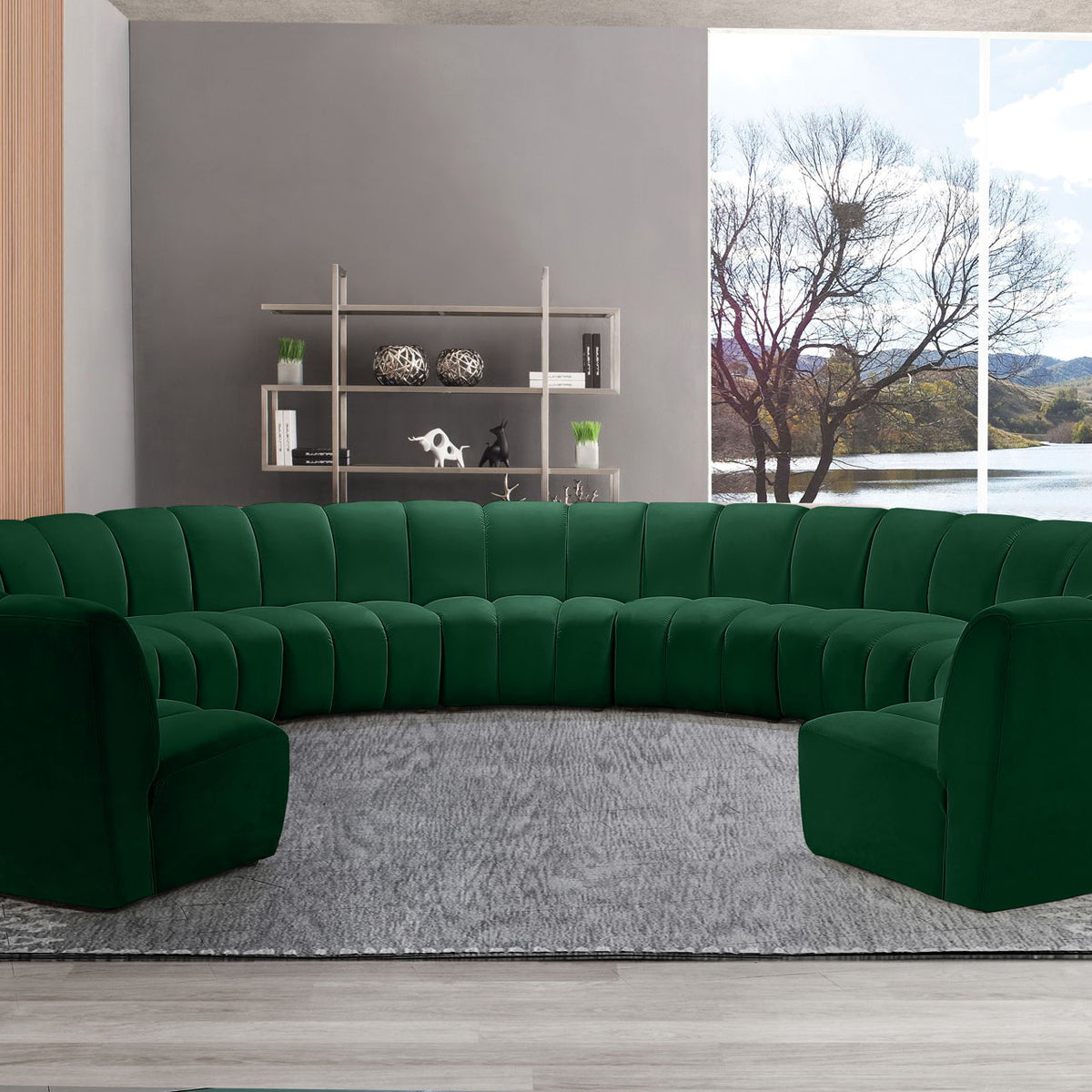 Infinity - 11 Piece Velvet Modular Sectional