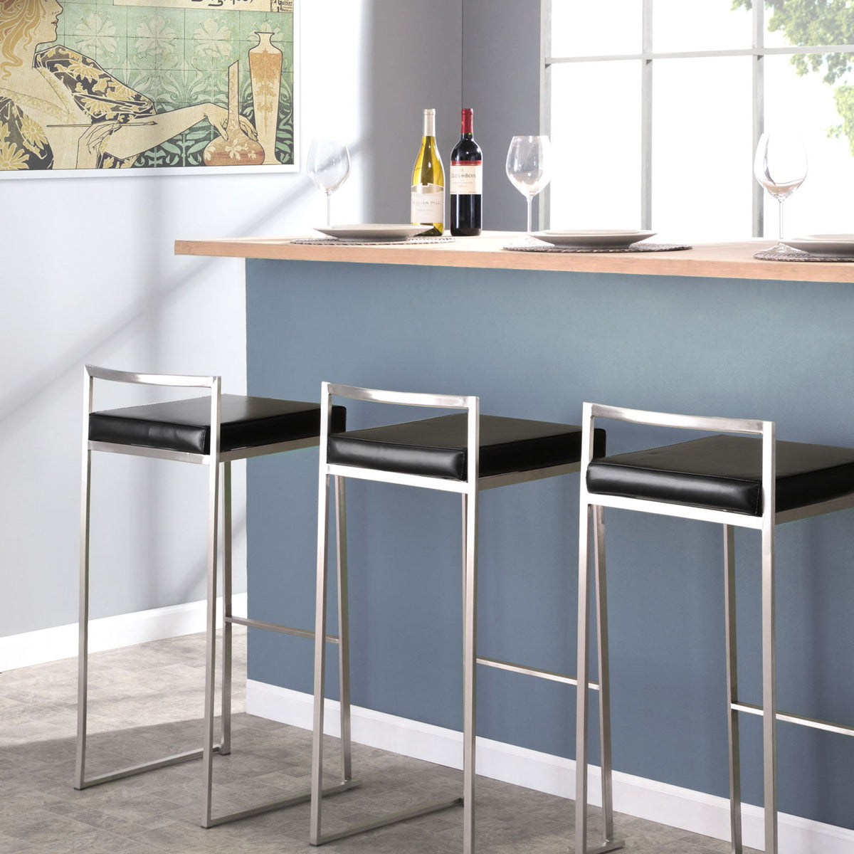Fuji - Contemporary Stackable Design Barstool