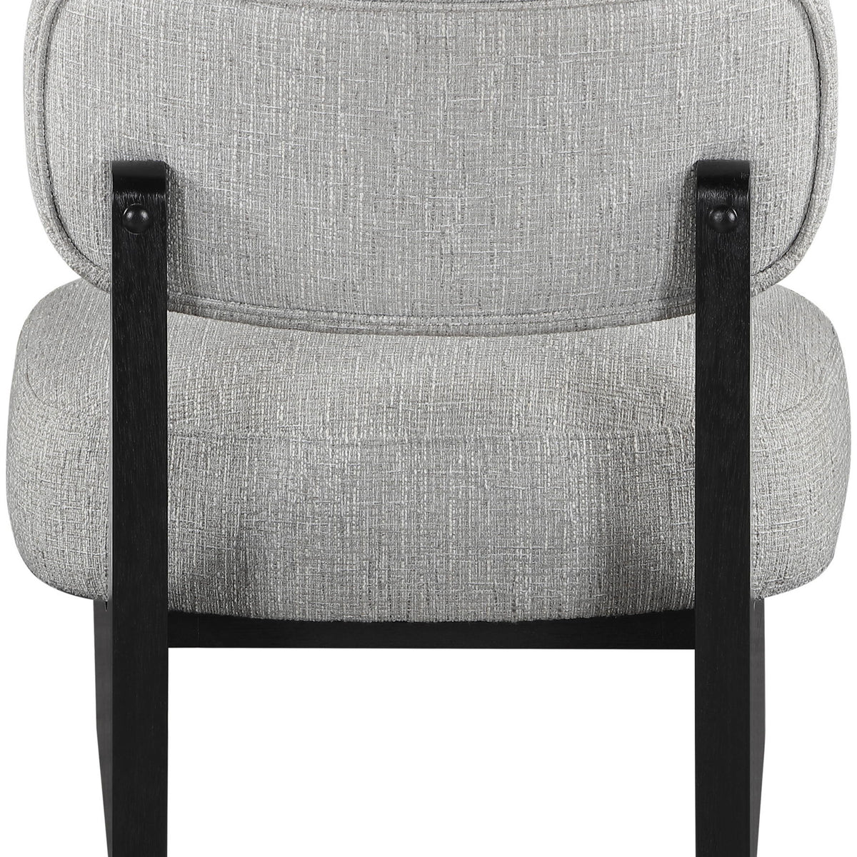 Vetra - Linen Textured Fabric Upholstered Accent Chair With Black Base