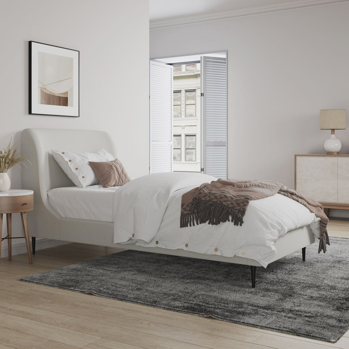Manhattan Heather - Bed With Black Legs