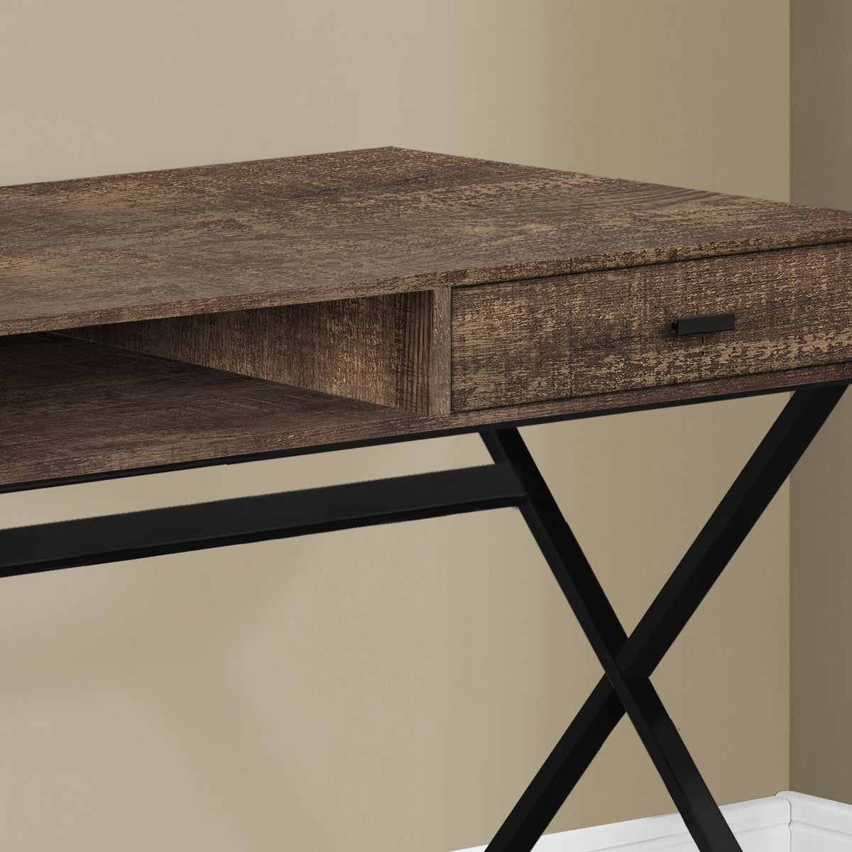 Computer Desk For Home Office, Laptop, Storage Drawers, Glossy Contemporary & Modern