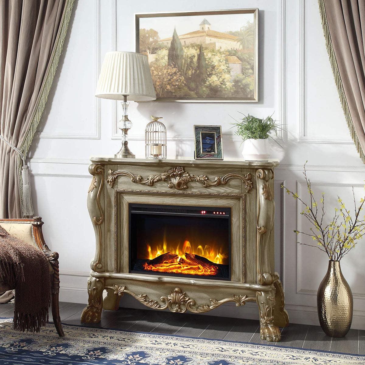 Dresden - Fireplace - Gold Patina