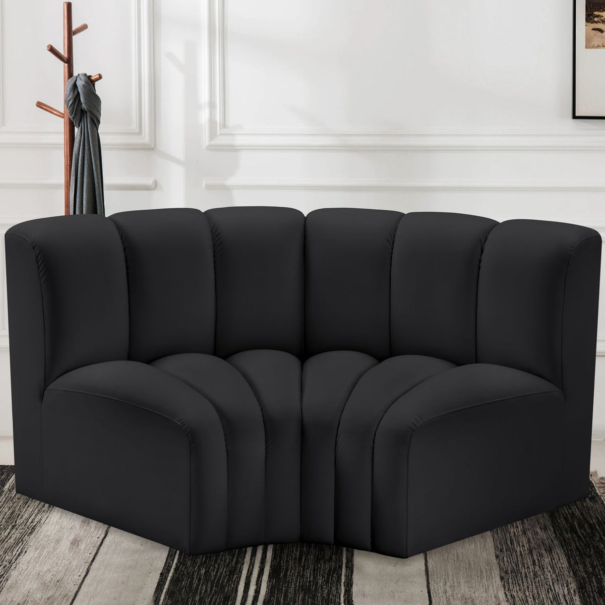 Arc - Faux Leather 2 Piece Modular Sofa
