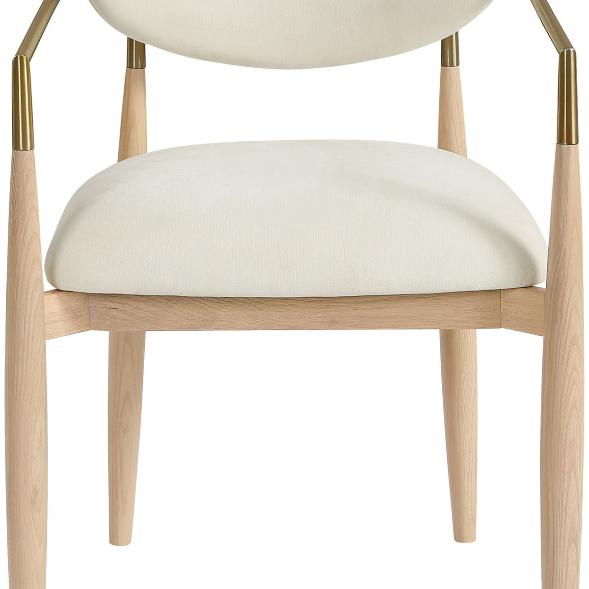 Riccio - Fabric Dining Arm Chair (Set of 2) - Natural Frame
