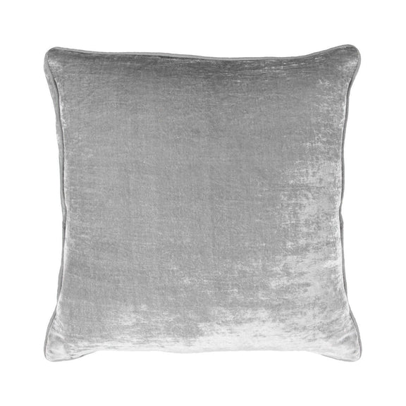 22x22 square pillow in gray textured fabric with smooth stitched border