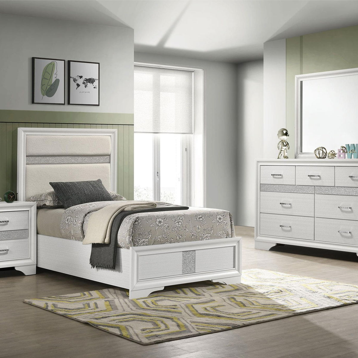 Miranda 4-piece Twin Bedroom Set White