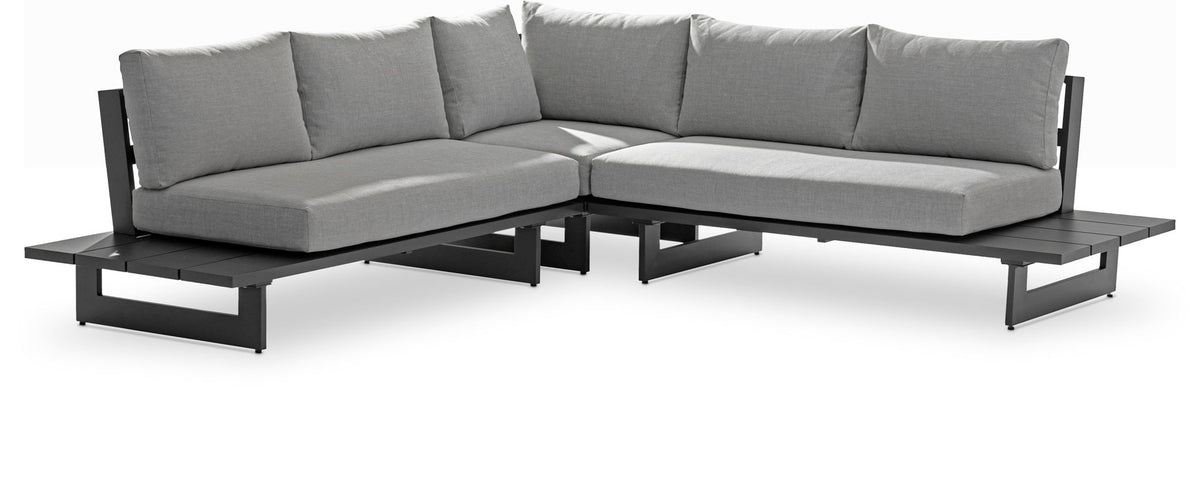 Maldives - Water Resistant Outdoor Patio Sectional With Gray Frame