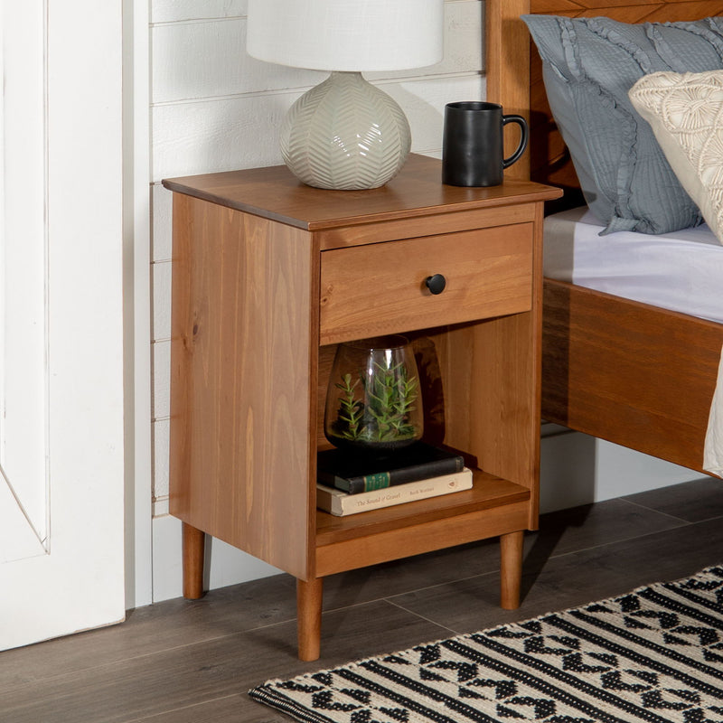 Classic 1 Drawer Nightstand With Cubby