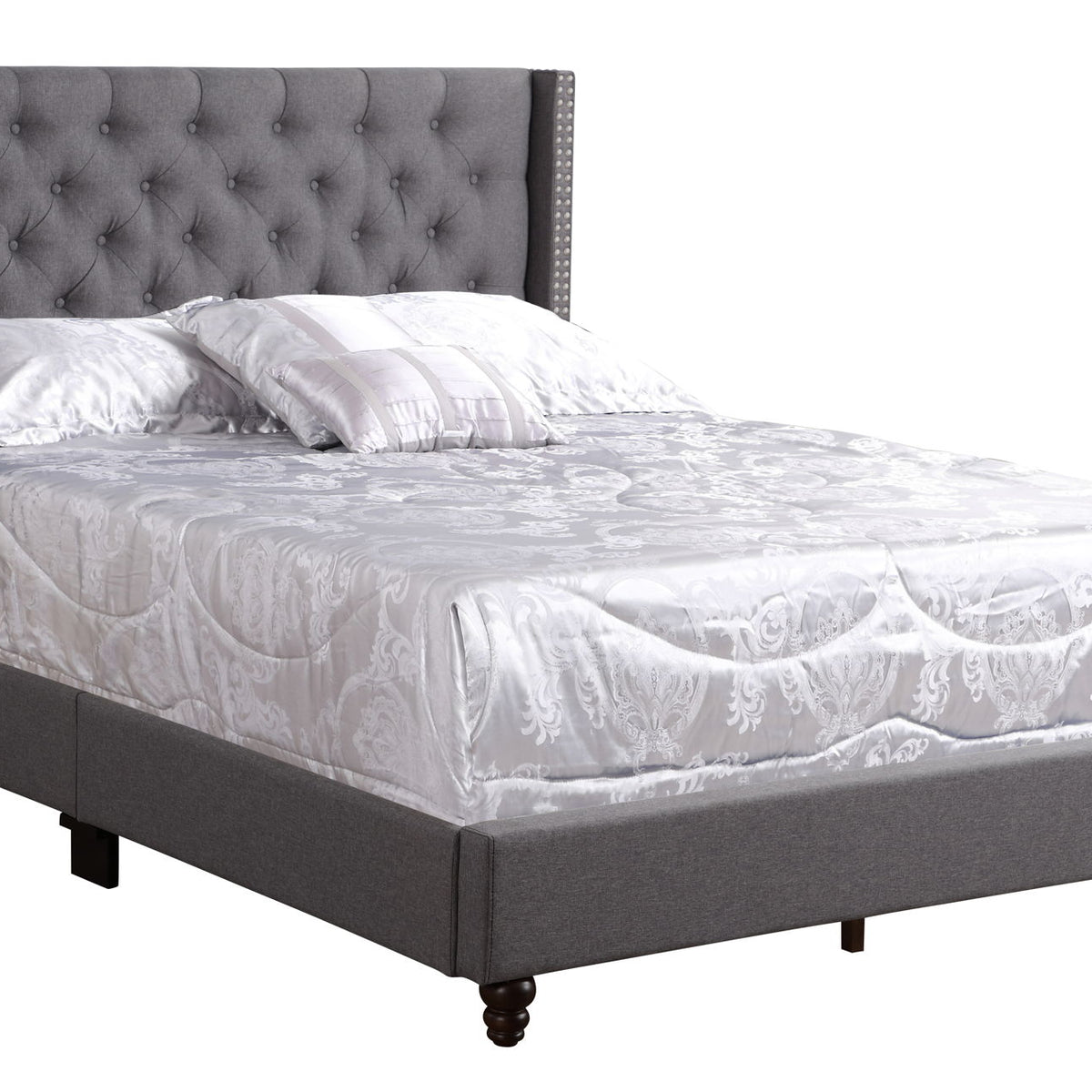 Nailhead Bed Transitional Vibrant