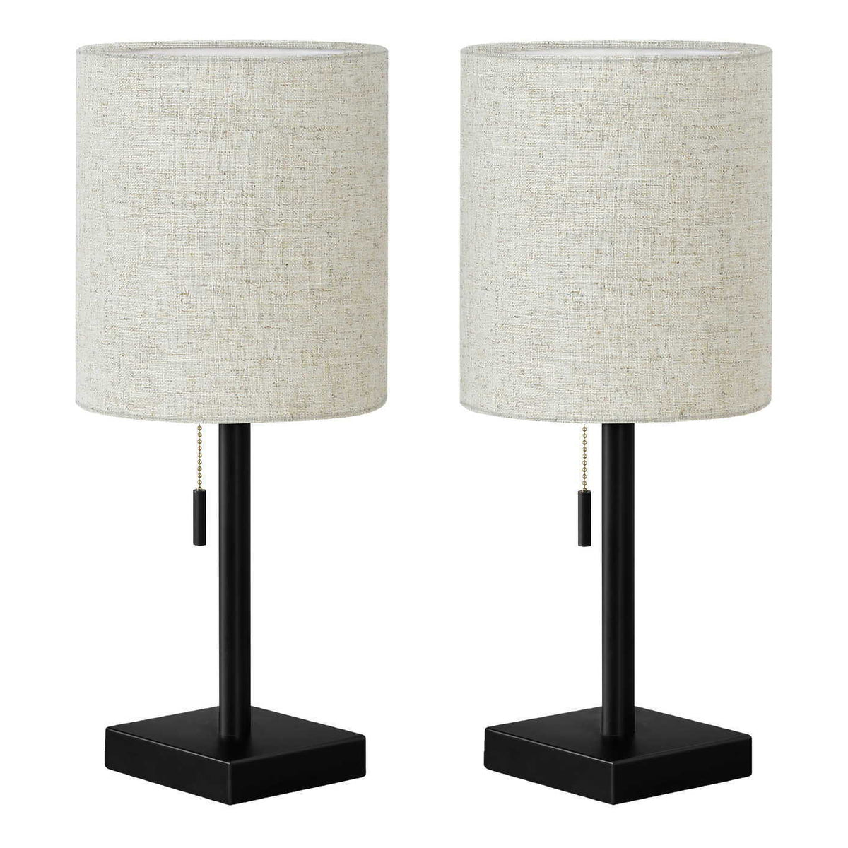 Lighting, Table Lamp, USB Port Included, Nickel, Contemporary (Set of 2)