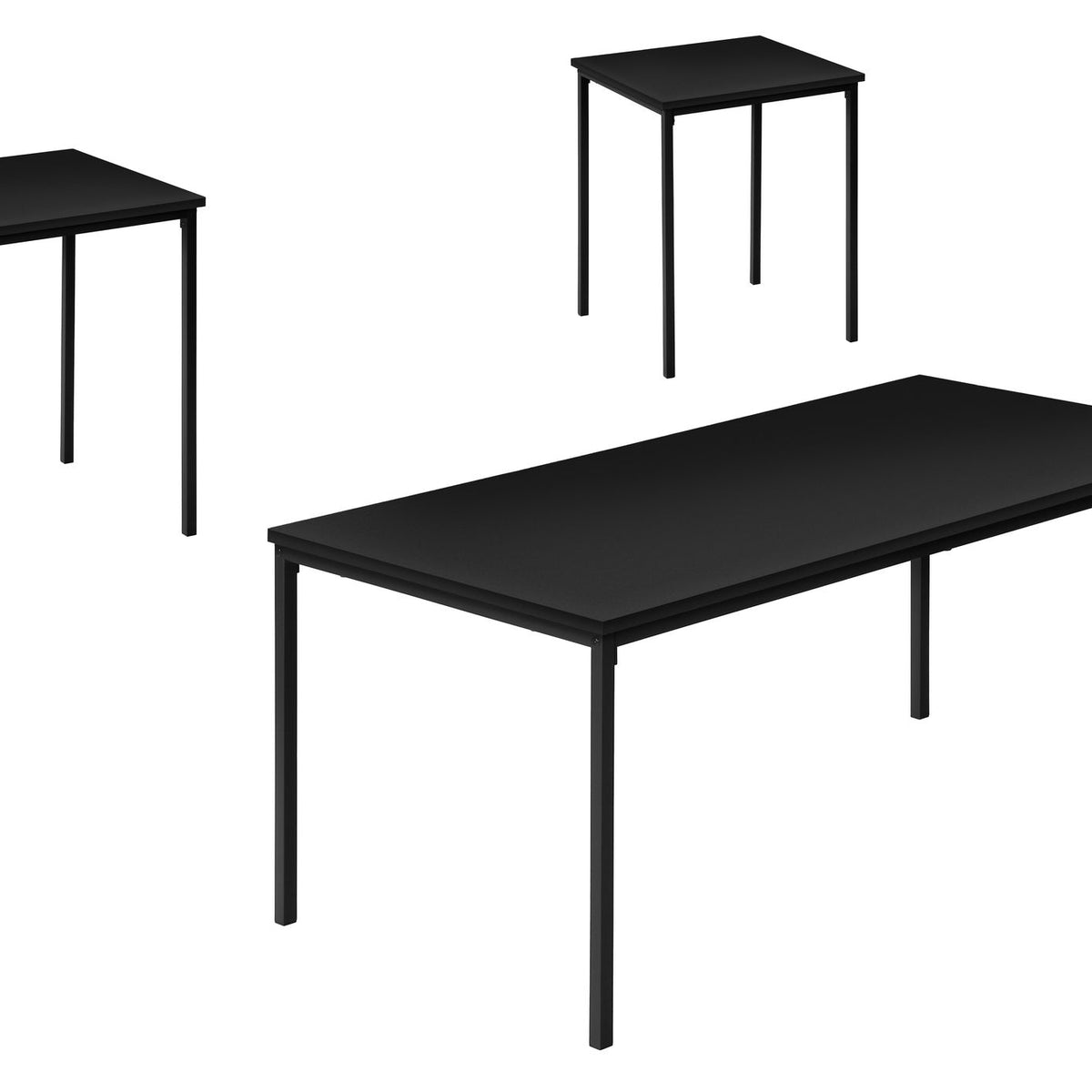 Table Set, Coffee, End, Contemporary, Modern (Set of 3)