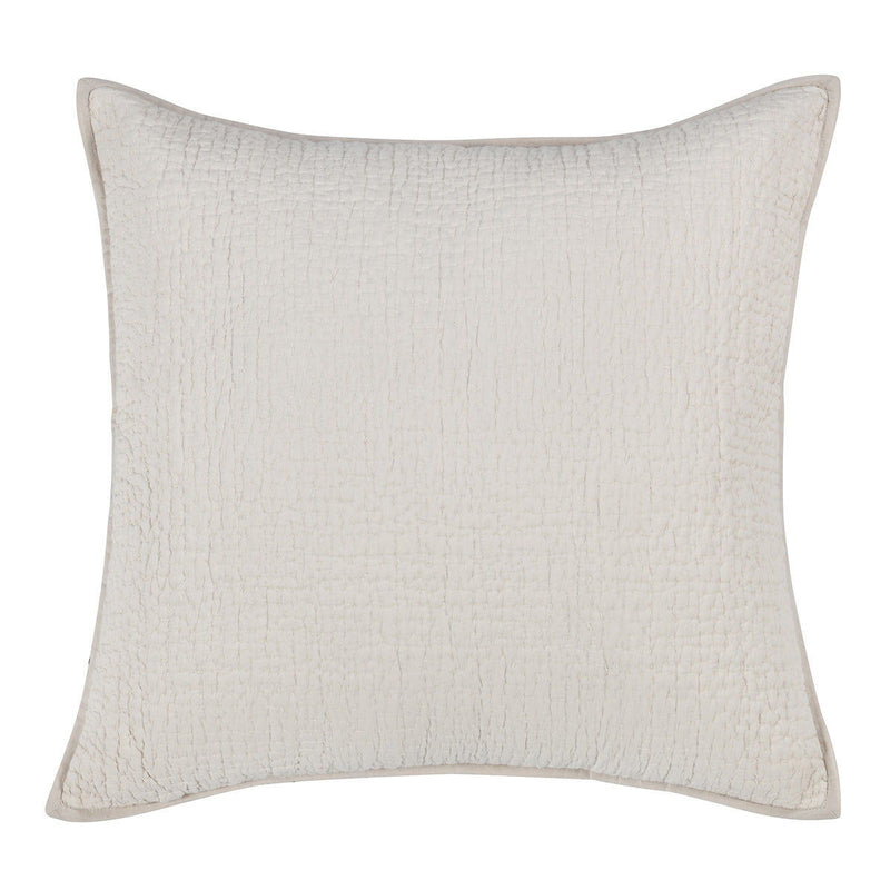 Square textured decorative pillow cover in light color