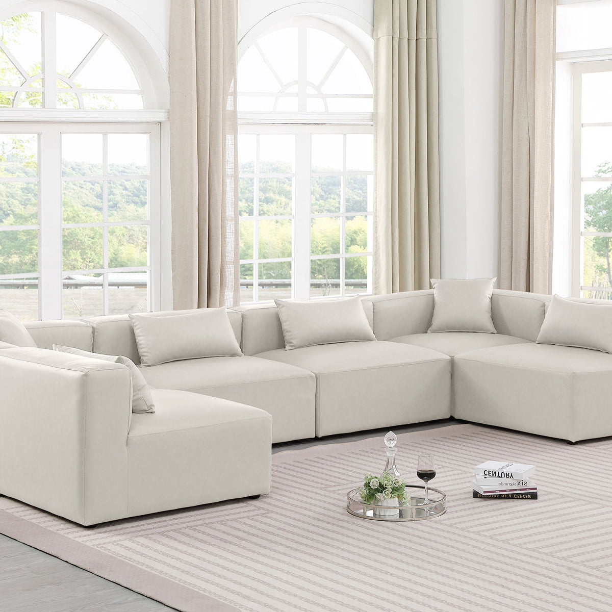 Cube - 6 Piece Modular Armless Sectional