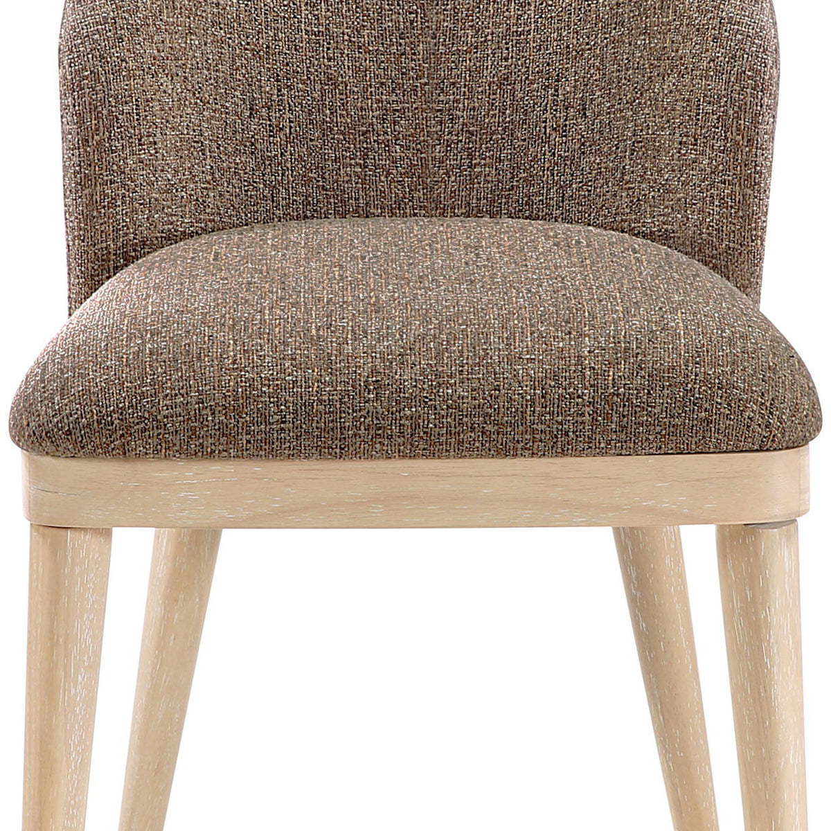 Valeo - Linen Textured Fabric Upholstered Dining Chair (Set of 2) - Painted Natural Base