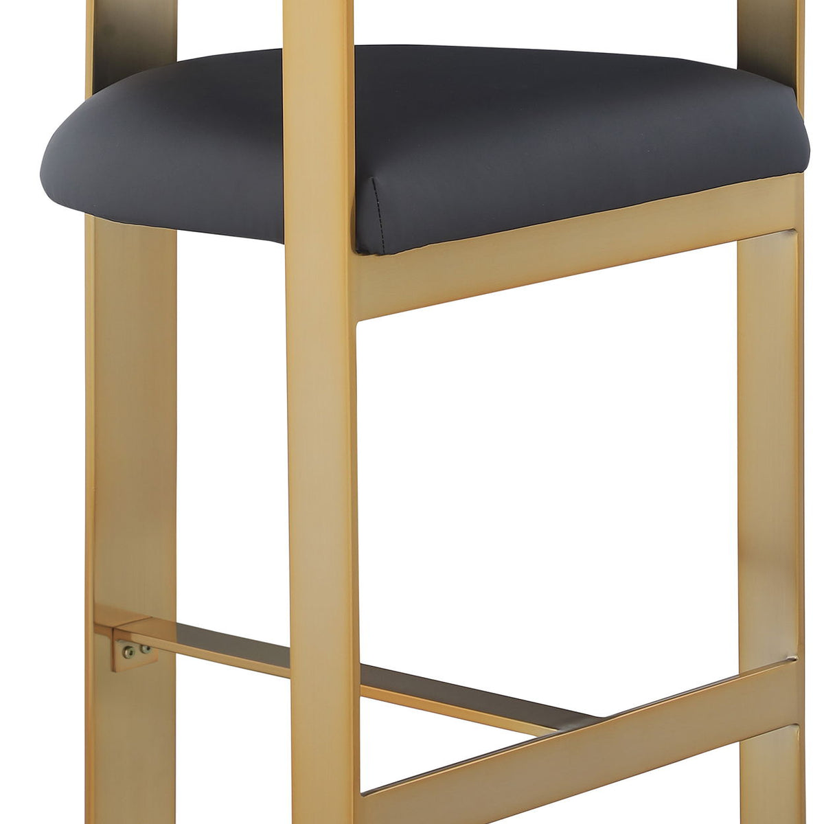 Romeo - Faux Leather Counter Stool With Gold Base (Set of 2)