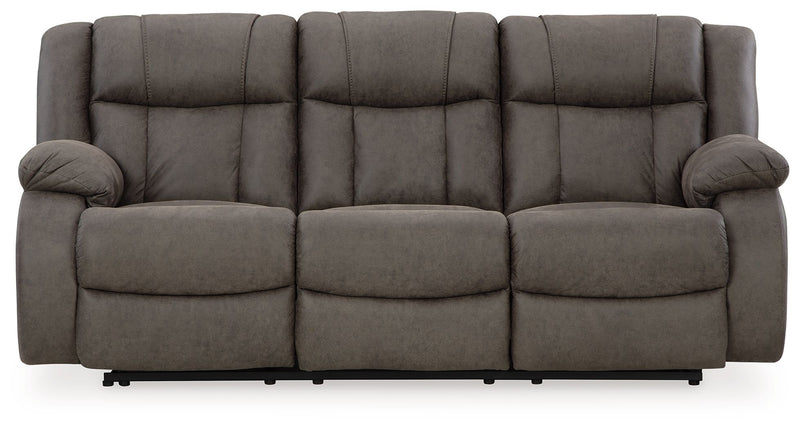 First Base - Reclining Sofa - Gunmetal