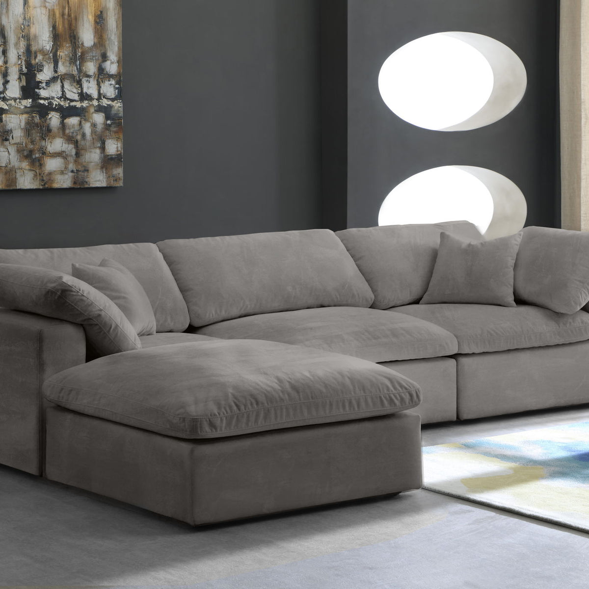 Cozy - 4 Piece Modular Sectional With Chaise