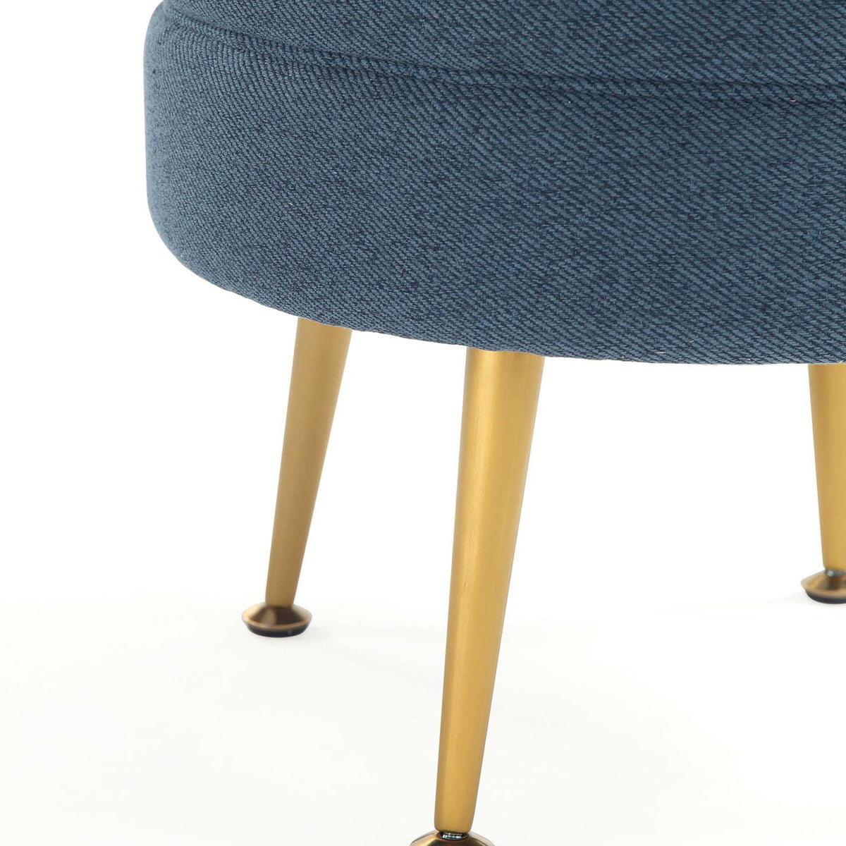 Manhattan Bailey - Accent Ottoman With Gold Chrome Legs