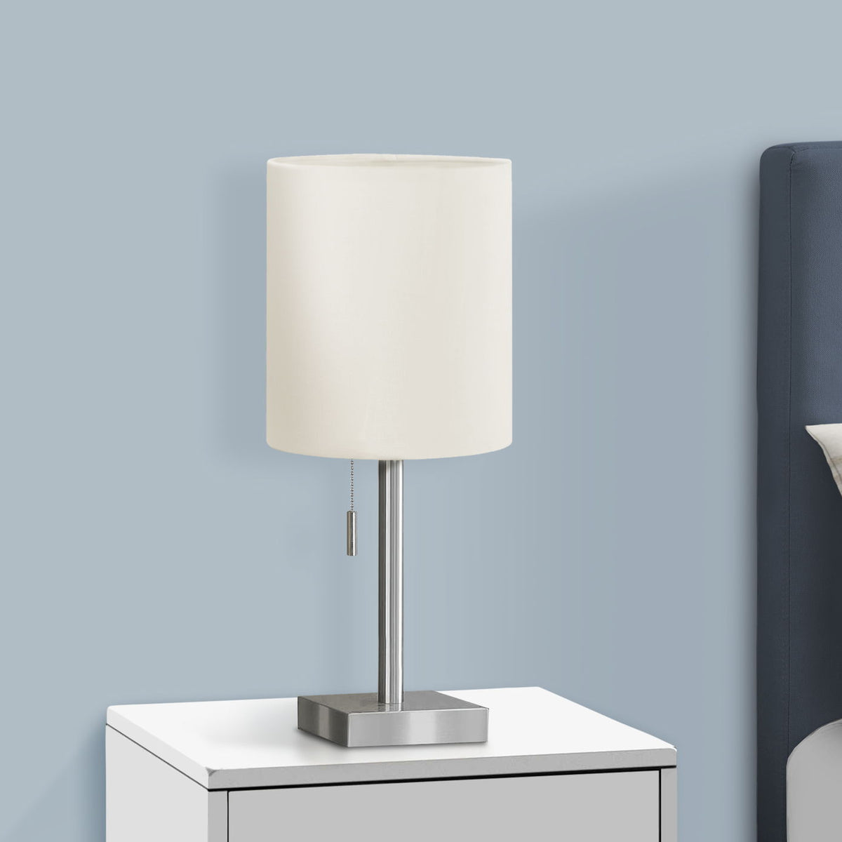 Lighting, Table Lamp, USB Port Included, Nickel, Contemporary (Set of 2)
