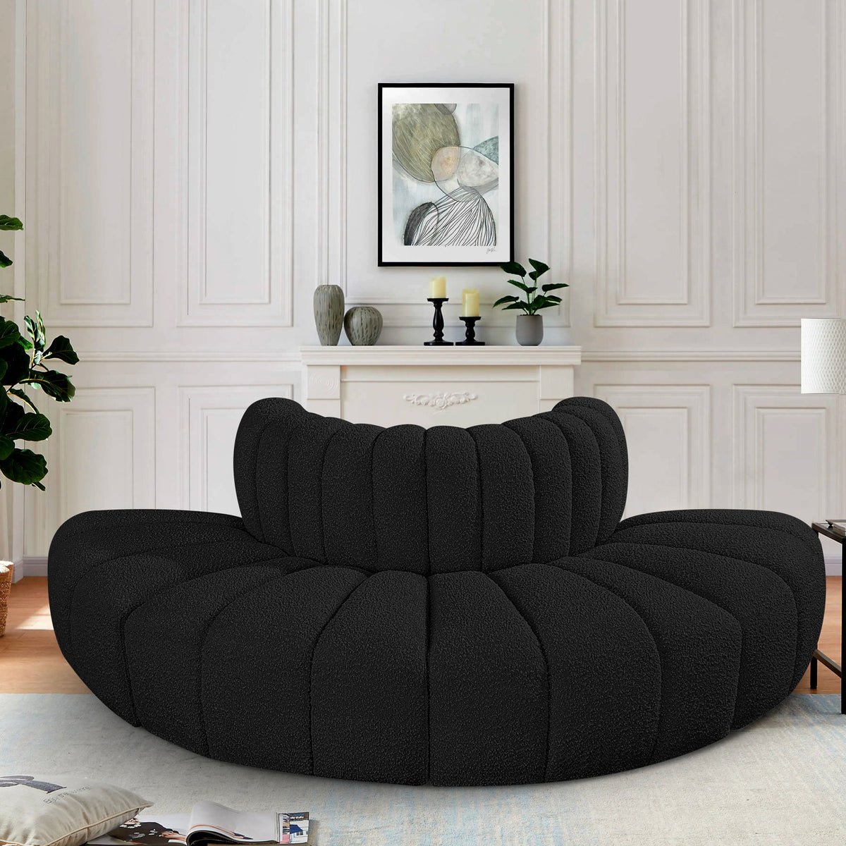 Arc - Boucle Fabric 4 Piece Modular Sofa