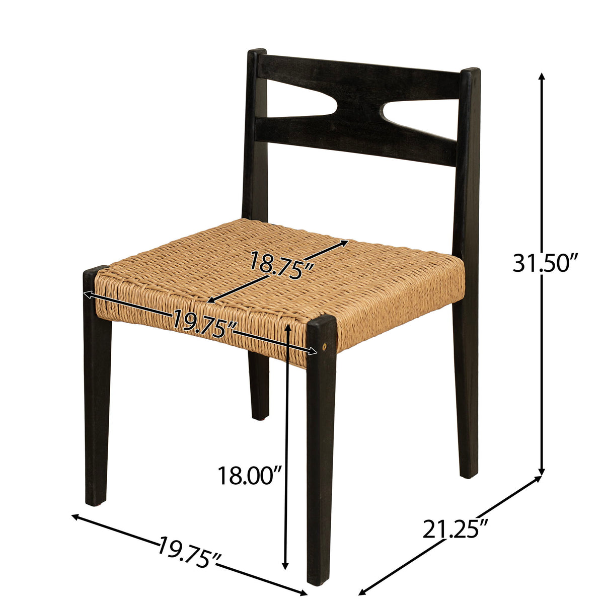 Dining Side Chairs, Indoor Outdoor Armless Chair (Set of 2)