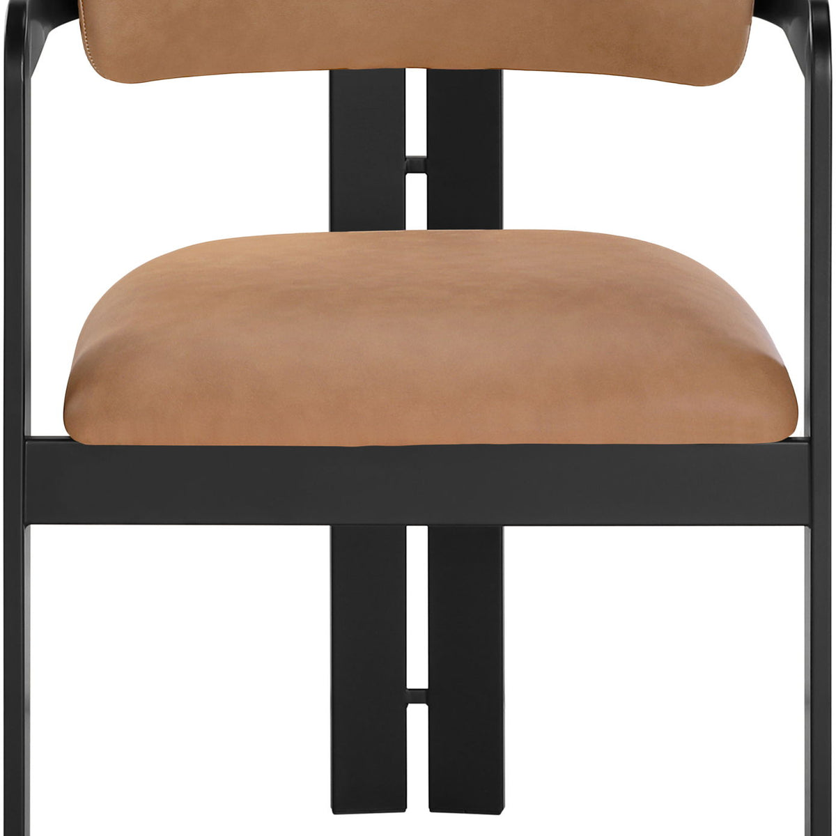 Aurum - Vegan Leather Upholstered Dining Chair With Graphite Black Base (Set of 2)
