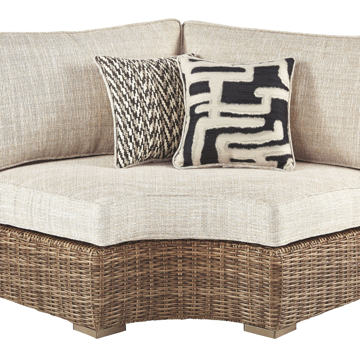 Beachcroft - Beige - Curved Corner Chair w/Cushion