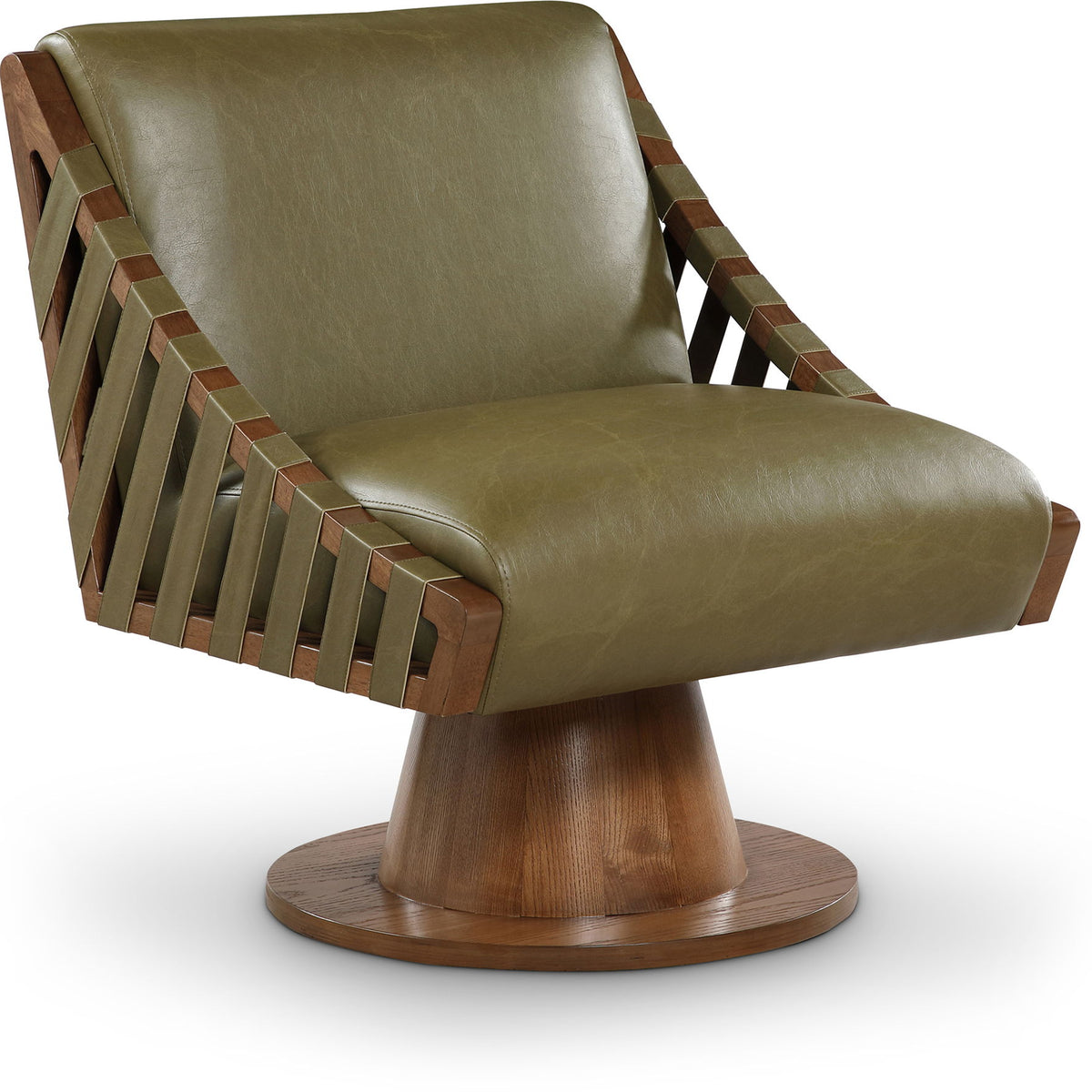 Millwin - Swivel Accent Chair With Brown Base