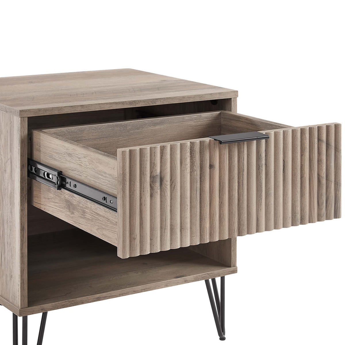 Manhattan Dumbo - Nightstand With Rustic Gray Frame