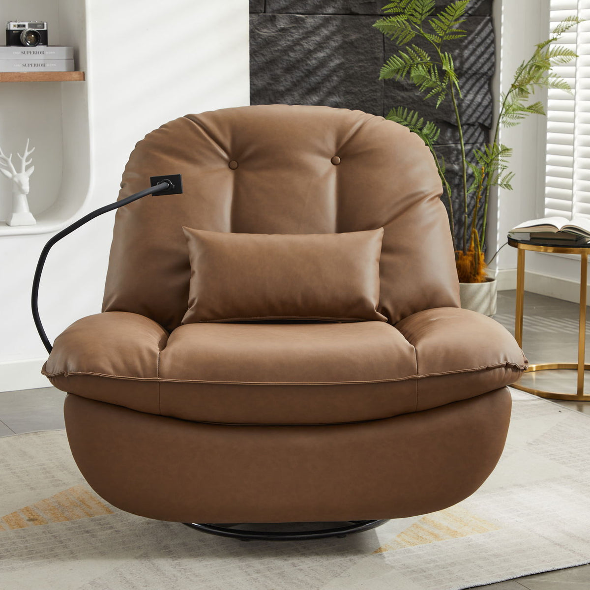 Power Recliner Swivel Glider USB Charger With Bluetooth Music Player, Sleep, Working, Game And Leisure