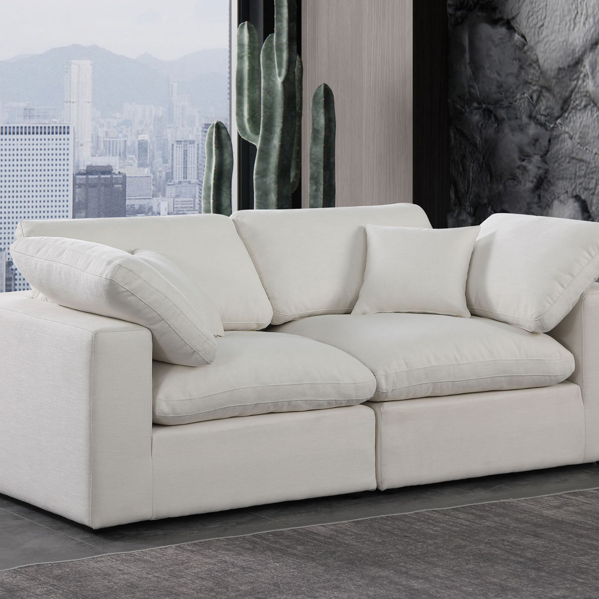 Comfy - Linen Modular Sofa 2 Seats