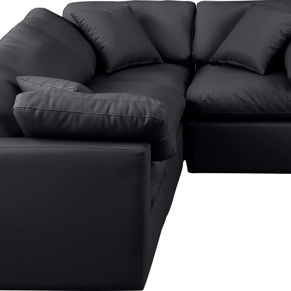 Indulge - Faux Leather 4 Piece Modular Corner Sectional