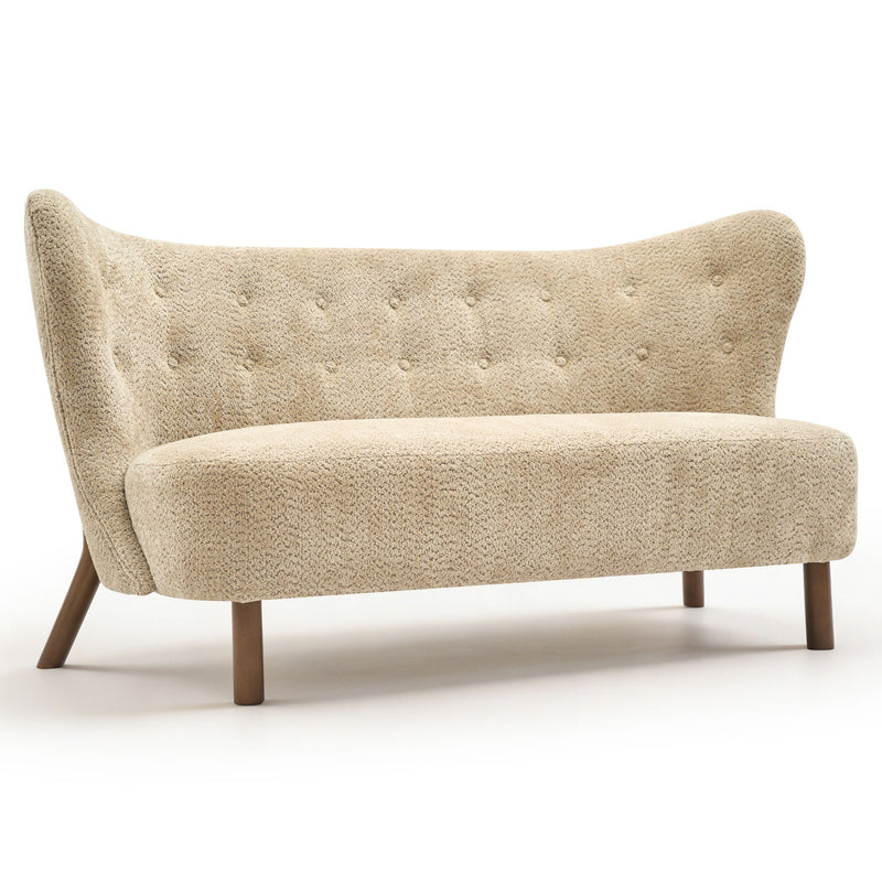 Nordic Chair Laid Back Loveseats With Curved Backres, No Armrests