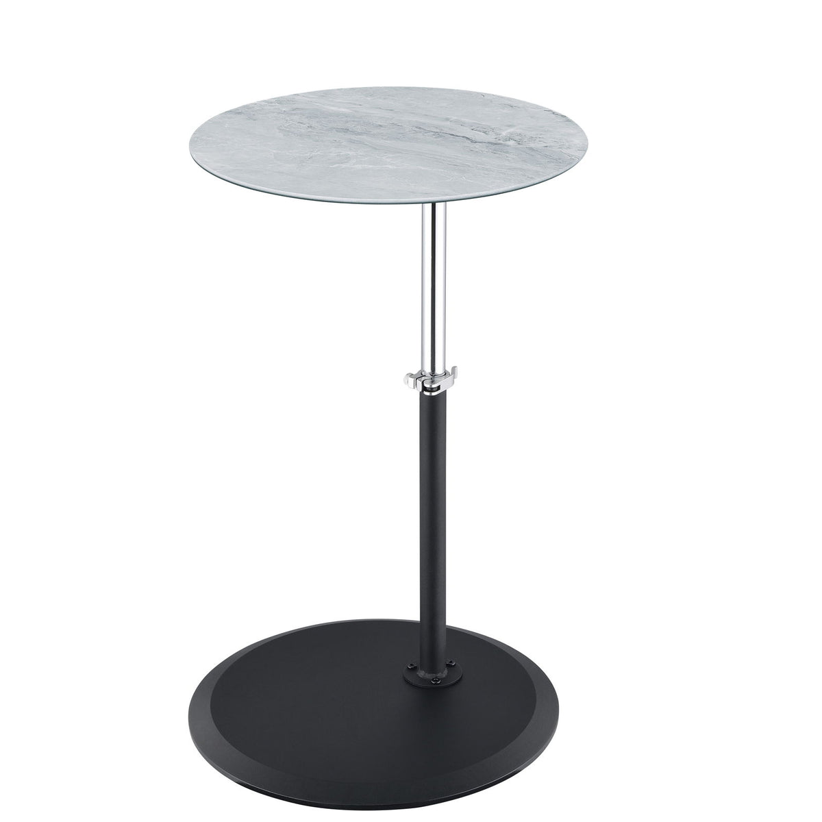 Orbit - 15.5" End Table With Height Adjustable Marble Textured Top