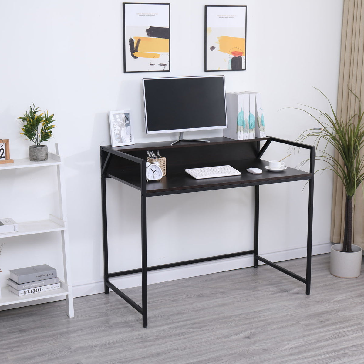Console Table Narrow Modern Entryway Table Small Behind Couch Table Skinny Sofa Table Hallway Table For Living Room - Black