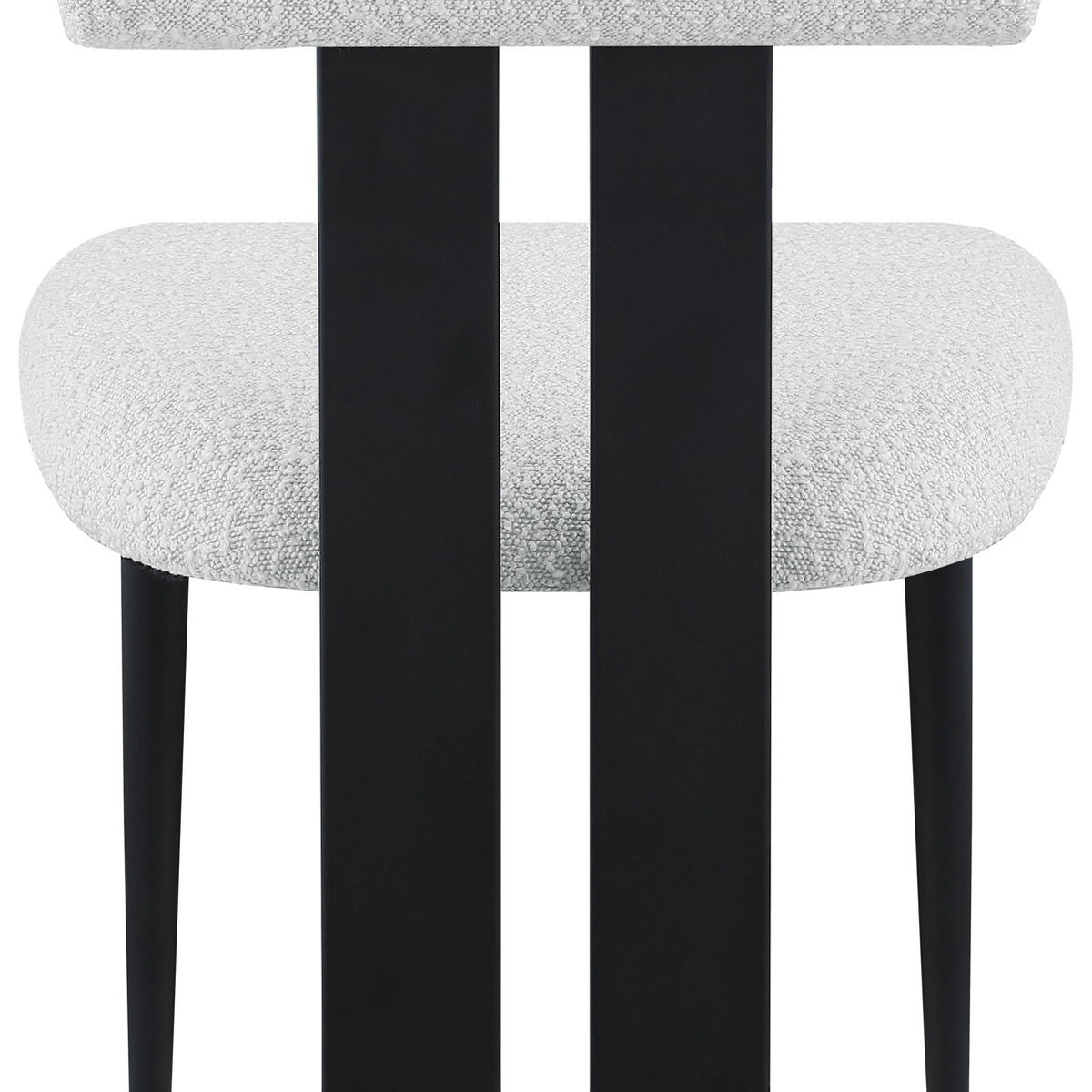 Dario - Boucle Dining Chair With Black Frame (Set of 2)