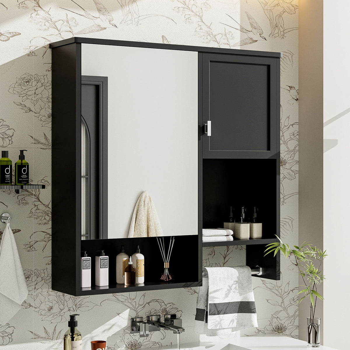 Modern Wall Mounted Bathroom Medicine Cabinet, Bathroom Wall Storage Cabinet With Mirror