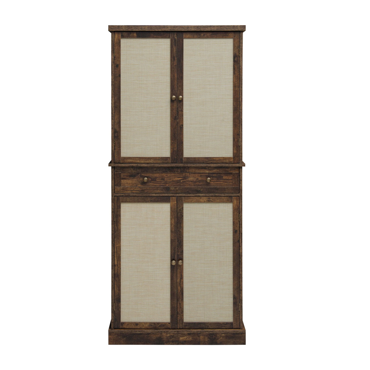 4 Door Storage Cabinet With 1 Drawer, With 4 Adjustable Inner Shelves