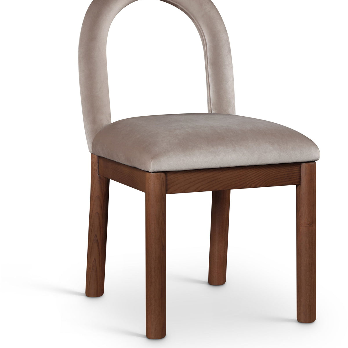 Conrad - Velvet Dining Chair With Brown Legs