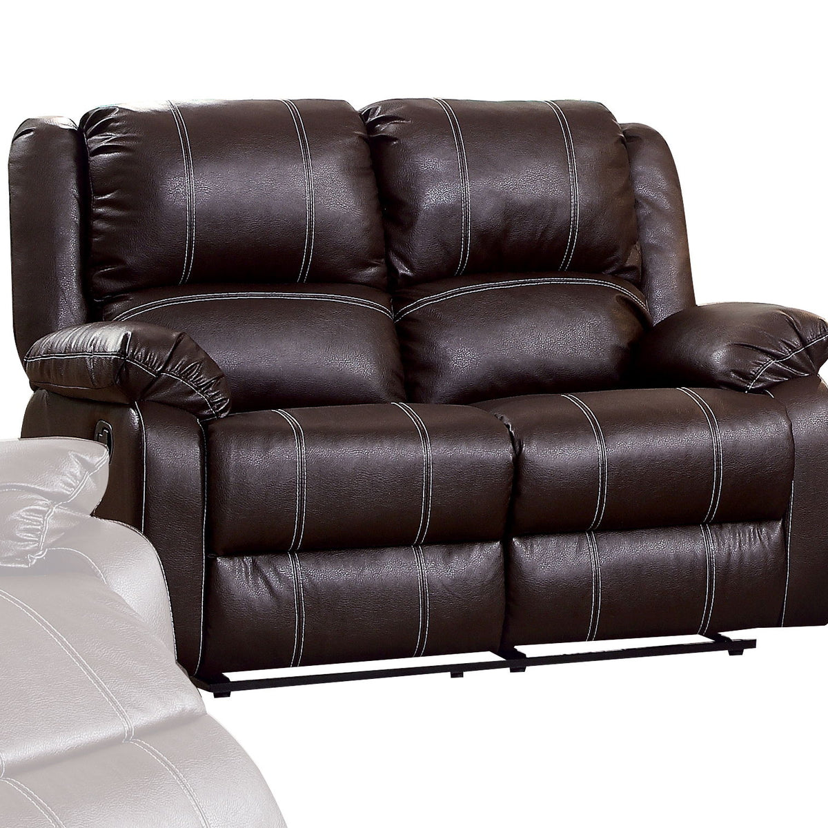 Zuriel - Synthetic Leather 3 Piece Living Room Recliner Set