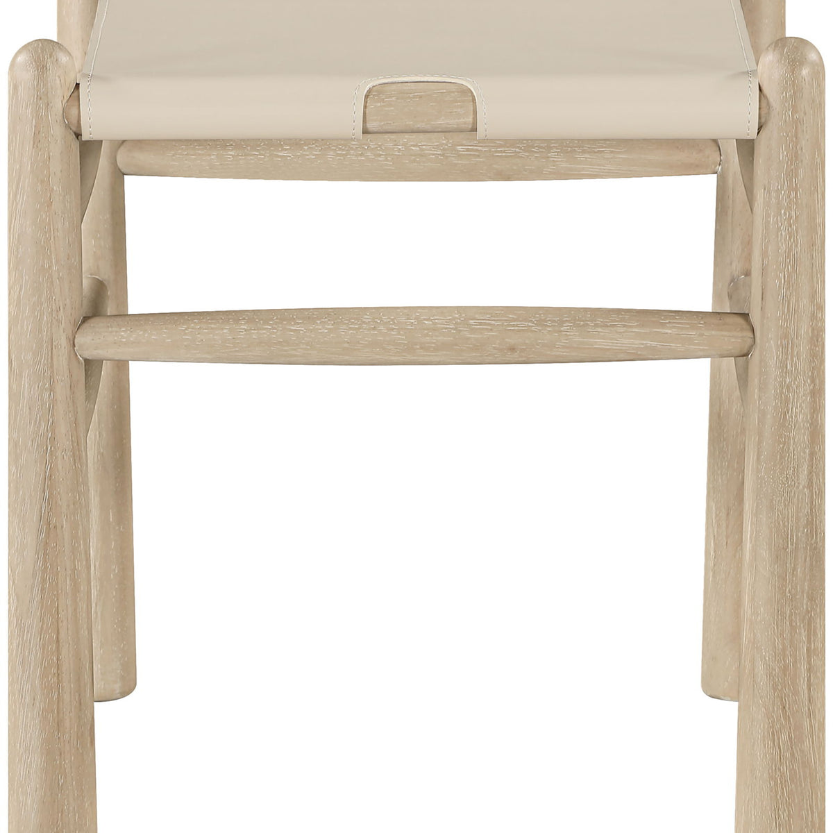 Santos - Faux Leather Upholstered Bench - Natural Frame