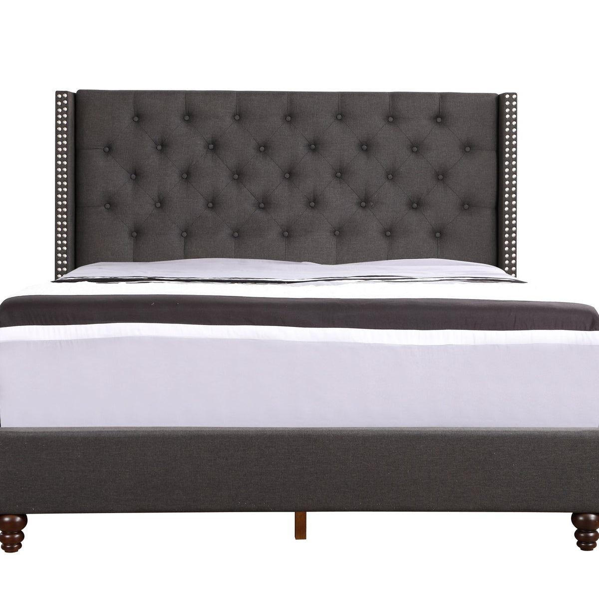 Nailhead Bed Transitional Vibrant