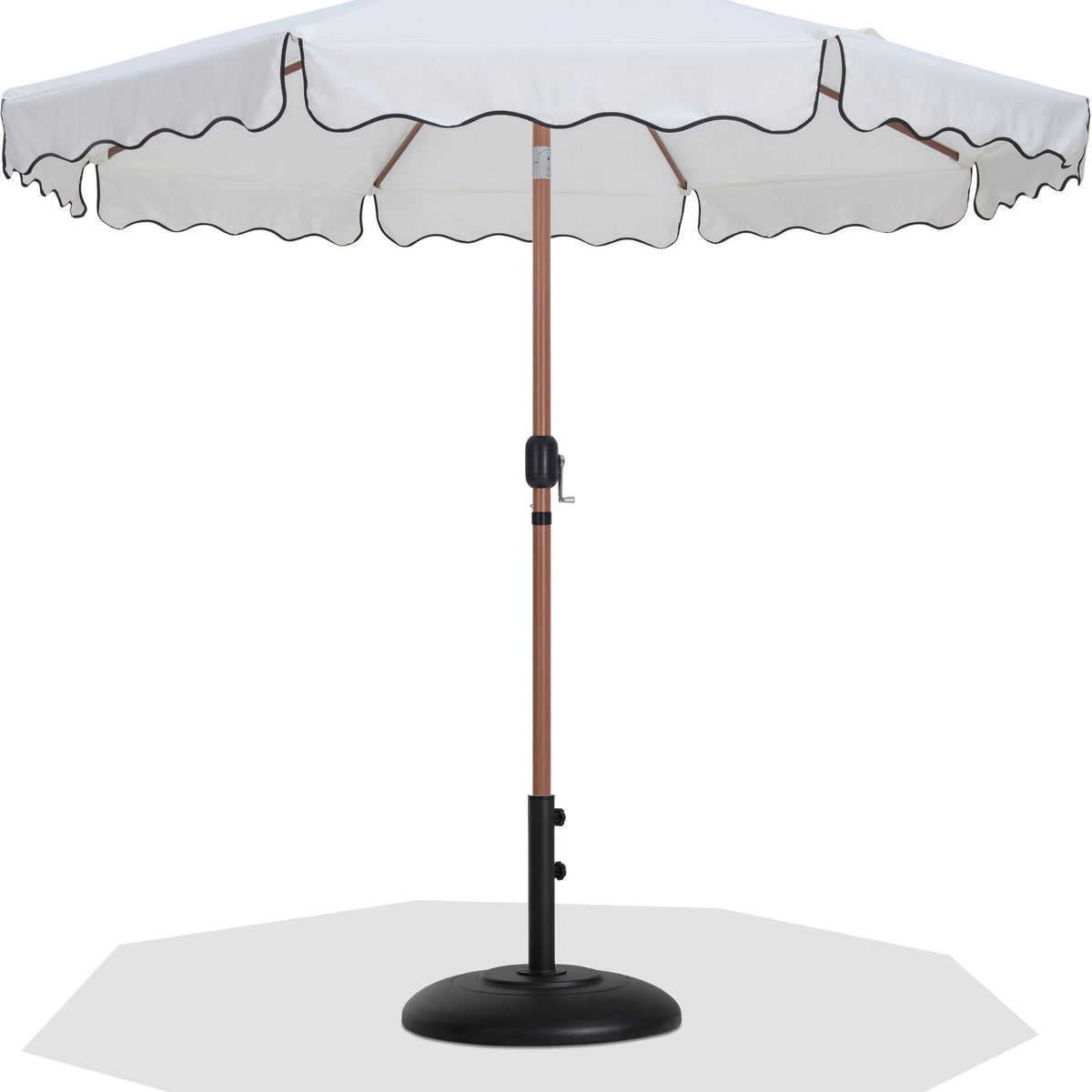 Amalfi - Patio Umbrella - Black Base / Light Brown Pole