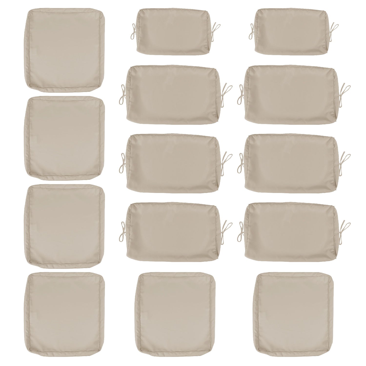 14 Pack Cushion Covers For 7 Piece Wicker Rattan Sectional Sofa