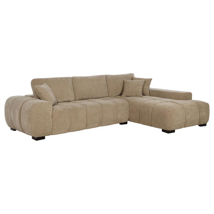 Octavia - RAF Chaise With Pillows, Box 2 of 2 - Camel
