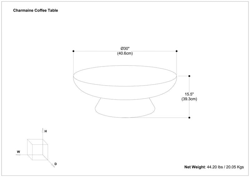 Charmaine - Cast Aluminum Coffee Table - Black