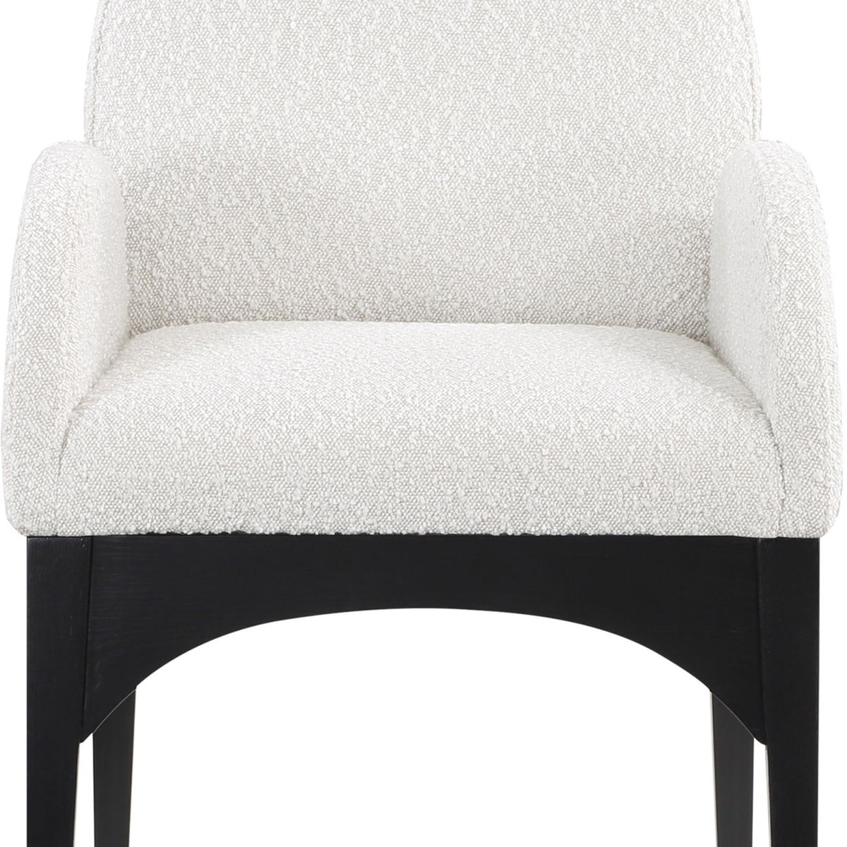 Waldorf - Boucle Dining Arm Chair With Black Legs