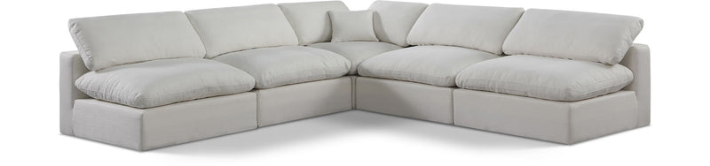 Comfy - 5 Piece Linen Modular Corner Armless Sectional