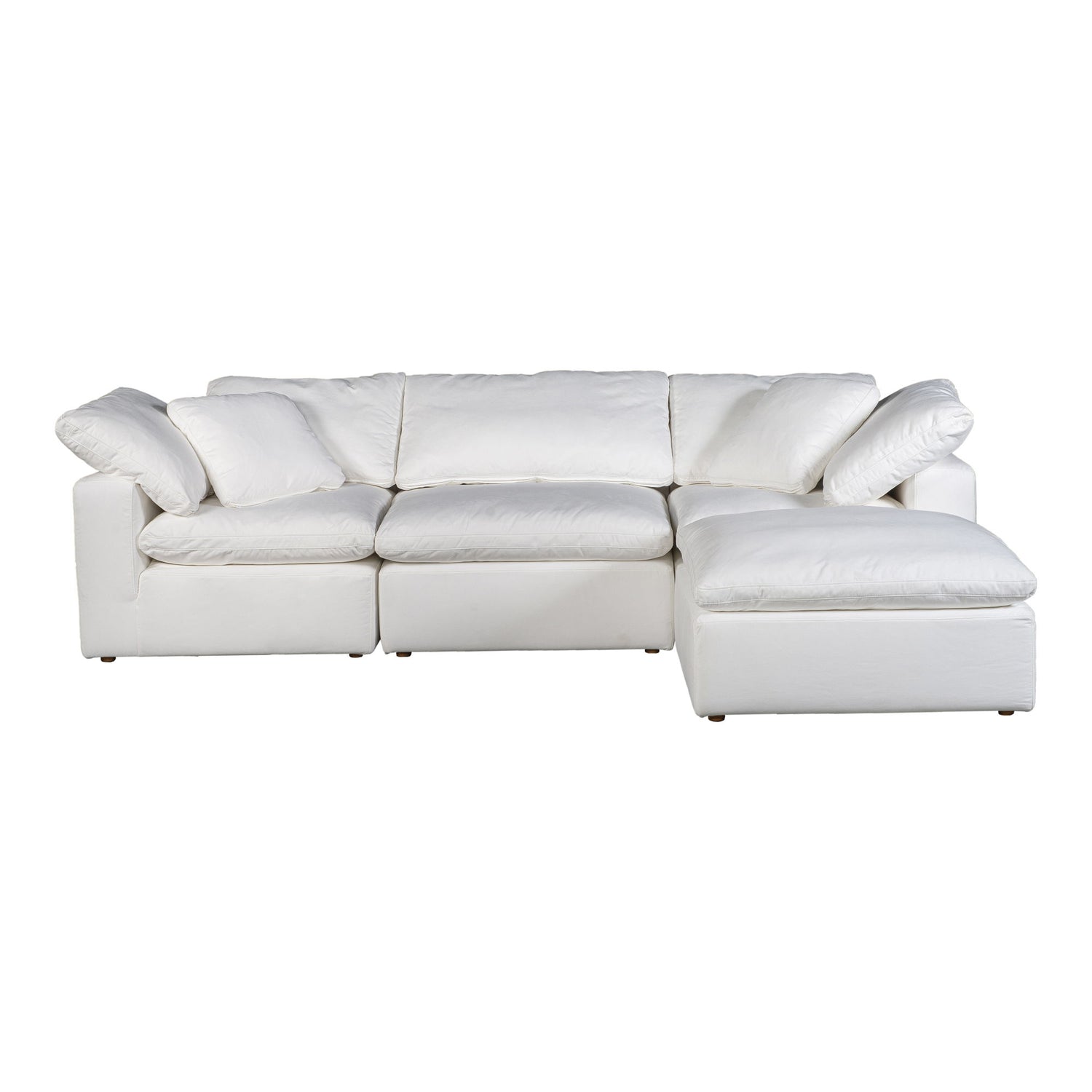 Terra - Livesmart Fabric Condo Lounge Modular Sectional - Cream